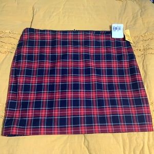 NWT adorable cotton plaid mini skirt